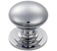 Loops Victorian Round Cupboard Door Knob 32mm Dia Polished Chrome Cabinet Handle