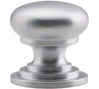 Loops Victorian Round Cupboard Door Knob 38mm Dia Satin Chrome Cabinet Handle