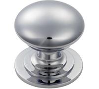 Loops Victorian Round Cupboard Door Knob 42mm Dia Polished Chrome Cabinet Handle