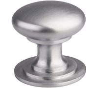 Loops Victorian Tiered Door Knob - 25mm Satin Chrome Cabinet Pull Handle Round Rose