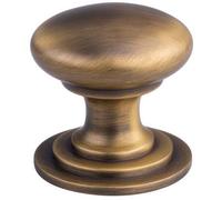 Loops Victorian Tiered Door Knob - 32mm Antique Brass Cabinet Pull Handle Round Rose
