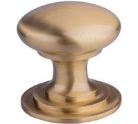 Loops Victorian Tiered Door Knob - 42mm Satin Brass Cabinet Pull Handle Round Rose