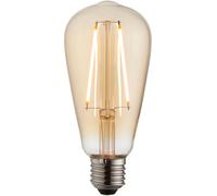 Loops VINTAGE PEAR LED Filament Light Bulb AMBER GLASS E27 Screw 2W Warm White Lamp Loops White