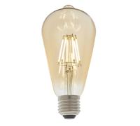 Loops Vintage Style LED Filament Bulb - Pear Shaped E27 Lamp - Amber Tinted Glass in Clear Loops Clear