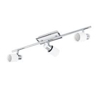 Loops Wall 3 Spot Light Colour Chrome Plated & White Steel Bulb GU10 3x5W Included Loops White