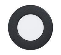 Loops Wall / Ceiling Flush Downlight Black Round Spotlight 2.7W Built in LED Loops Black