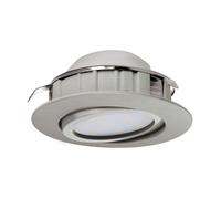 Loops Wall / Ceiling Flush Downlight Satin Nickel Plastic 6W Built in LED in Metallics Loops Metallics