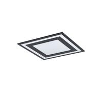 Loops Wall / Ceiling Light Black Modern 450mm Square Slim Panel 24W Built in LED Loops Black