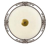 Loops Wall Flush Ceiling Light Antique Brown Gold Shade Beige Glass Bulb E27 2x60W Loops Brown