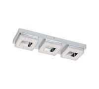 Loops Wall Flush Ceiling Light Chrome Shade Chrome Clear Plastic Crystal Bulb LED 3x4W Loops Multicolor