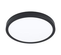 Loops Wall Flush Ceiling Light Colour Black Shade Round White Plastic LED 20W Included Loops Black