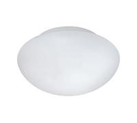 Loops Wall Flush Ceiling Light Colour White Shade White Glass Opal Matt Bulb E27 1x60W Loops White