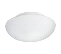 Loops Wall Flush Ceiling Light Colour White Shade White Glass Opal Matt Bulb E27 2x60W Loops White