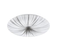 Loops Wall Flush Ceiling Light Colour White Shade White Silver Plastic Bulb LED 33W Loops White