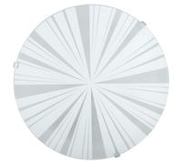 Loops Wall Flush Ceiling Light White Shade Beams Design Satin Glass Bulb E27 1x60W Loops White