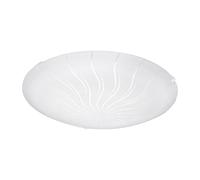 Loops Wall Flush Ceiling Light White Shade Granille White Clear Glass Bulb LED 11W Inc Loops White