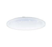 Loops Wall Flush Ceiling Light White Shade White Plastic Crystal Effect Bulb LED 49.5W Loops White