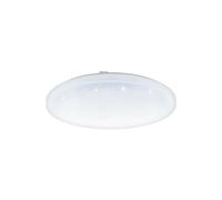 Loops Wall Flush Ceiling Light White Shade White Plastic Crystal Effect LED 33.5W Loops White
