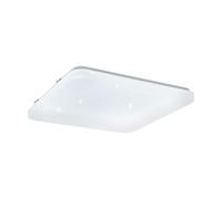 Loops Wall Flush Ceiling Light White Shade White Plastic With Crystal Effect LED 17.3W Loops White