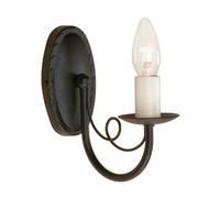 Loops Wall Light Compact Low Ceiling Looped Design Ivory Candle Tube Black LED E14 60W Loops Black