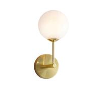 Loops Wall Light Satin Brass Plate & Opal Glass 3W LED G9 Dimmable Living Room in Clear Loops Clear