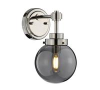 Loops Wall Light Sconce Highly Polished Nickel Finish LED E14 8W LED Bulb in Metallics Loops Metallics