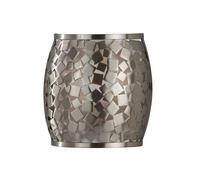 Loops Wall Light Square Metal Pieces Silver Organza Shade Brushed Steel LED E14 60W in Metallics Loops Metallics