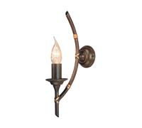 Loops Wall Light Tied Bamboo Canes Style Round Mounting Bronze Patina LED E14 60W Loops Multicolor