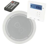Loops Wall Mounted Mini Bluetooth Amplifier & 1 Stereo Ceiling Speaker Kit Stereo Hifi
