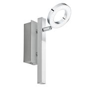 Loops Wall Spot Light Aluminium Chrome Shade Satined Plastic Bulb LED 1x3.2W 1x2.2W Loops Multicolor