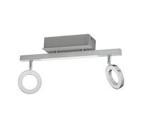 Loops Wall Spot Light Aluminium Chrome Shade Satined Plastic Bulb LED 2x3.2W 1x3.3W Loops Multicolor