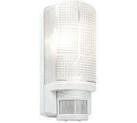 Loops WHITE IP44 Outdoor Wall Bulkhead Light & 10m PIR Motion Sensor 60W E27 Edison Loops White