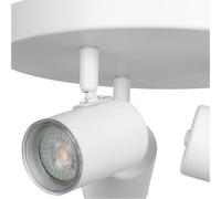Loops White Triple Round GU10 Ceiling Spotlight - Elegant Bathroom Lighting Loops White