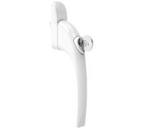 Loops White Universal Locking Window Handle - Click Fit Pvc Window Rose Lever