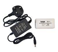 Loops Wireless Bluetooth Amplifier & 2x 70W Black Wall Mounted Speakers Amp System Loops Black