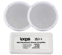 Loops Wireless/Bluetooth Amplifier & 2x 80W Ceiling Speaker Kit-Compact Home Hi-Fi Amp