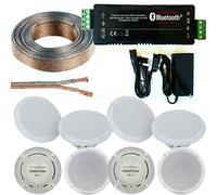 Wireless Bluetooth Amplifier & 8x 80W Ceiling Speaker Kit Home Hi Fi Amp System