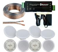 Wireless Bluetooth Amplifier & 8x 80W Ceiling Speaker Kit Home Hi Fi Amp System