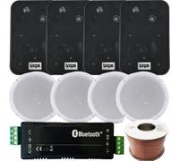 Loops Wireless Bluetooth Amplifier & 8X Ceiling Wall Speaker Kit Home Hi Fi Amp System