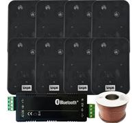 Loops Wireless Bluetooth Amplifier & 8X Wall Mount Speaker Kit Home Hi Fi Amp System