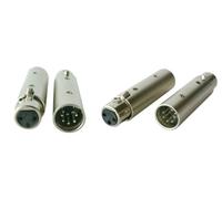 Loops XLR 5 Pin Male to 3 Pin Female DMX Adapter/Converter - Plug/Socket Lighting Barrel