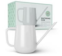 LOOPSEED Metal Watering Can for Indoor Houseplants Outdoor Garden Long Sprout Water Can for Succulents Herb Bonsai Modern Garden Tool 33.8oz/1000ml (Brilliant White)