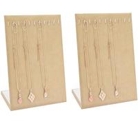 Loopunk 2-piece L-shaped necklace display stand - An elegant tabletop jewelry display stand, suitable for counters, retail stores, craft exhibitions, and trade fairs.
