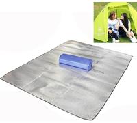 Loopunk Aluminium Camping Mat, Foldable Insulating Thermal Pad Double-Sided, Reflective Mat, Tent Ground of 200x200cm, for Outdoor Camping Hiking Travel Picnic.