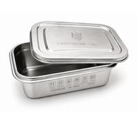 Loopware Stainless Steel Freezer Container with Lid 1.0L, Food Storage & Cooking Container | All 304 Steel Including the Lid, No Silicone or Plastic | Freezer to Hob, Oven, Dishwasher Safe | Nesting