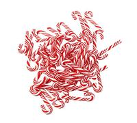LOOR 50Pcs Red And White Handmade Christmas Candy Cane Kawaii Miniature Food Home Decor