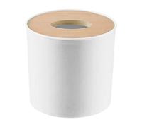 LOOR Wooden Cover Round Roll Paper Tissue Tube Household Removable Mini Wooden Tissue Box