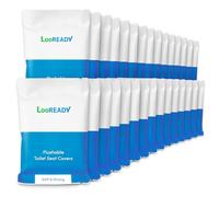 LooREADY Disposable Toilet Seat Covers - 100% Flushable - Extra Large, Disposable and Biodegradable - Ideal for Travel, Potty Training and Personal Hygiene - 30 Individually Wrapped Packet