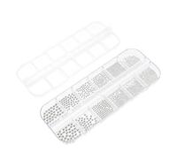 LOORGVEL 1 Box Compartment Mixed Metal Nail Steel Beads for DIY Nail Art Decoration Manicure Tools for Elegant Adornment Gift for Women and Enthusiasts