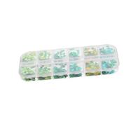 LOORGVEL 1 Box St Patrick's Day Nail Stickers Green Nail Art Charms Confetti Flakes for Holiday Manicure Easy Apply Festive Style for Women